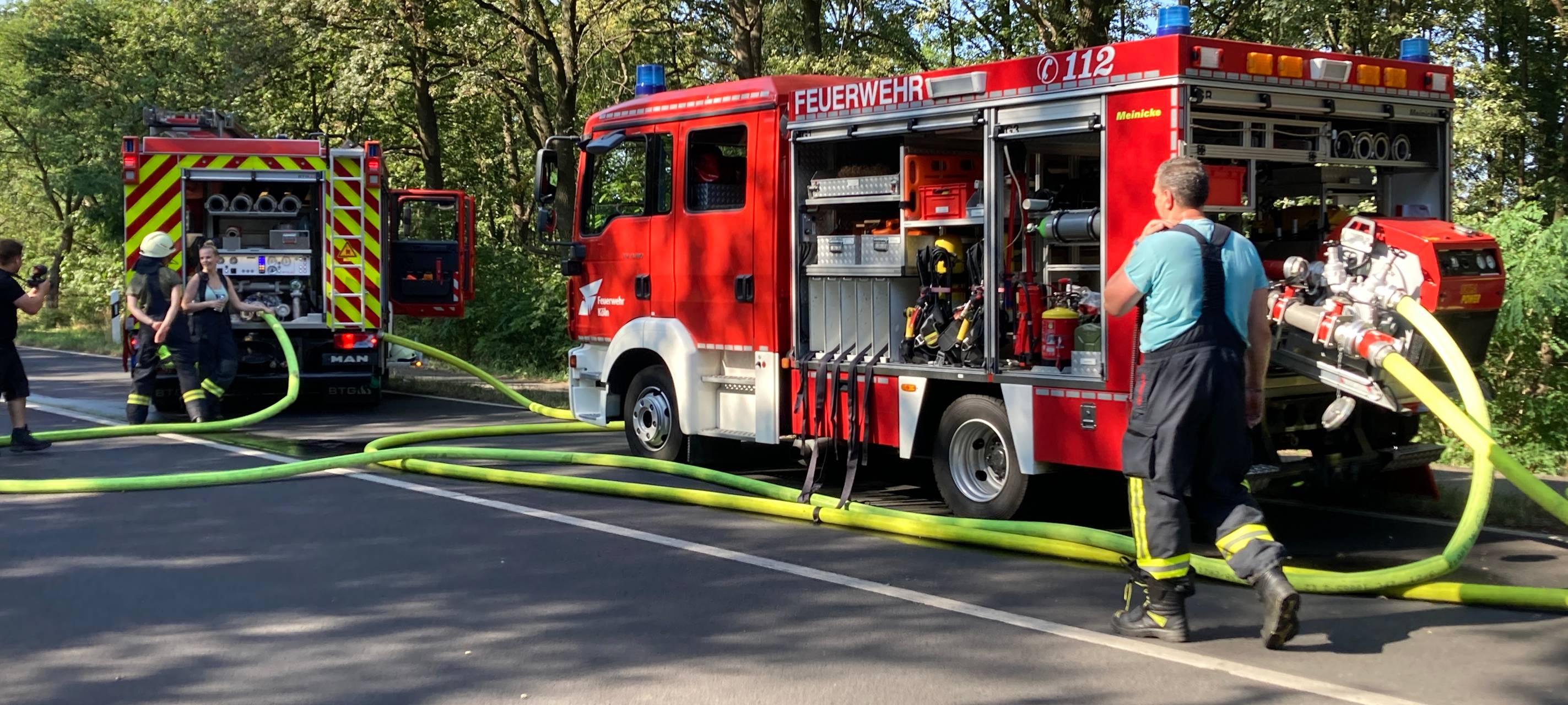Waldbrand in Dellbrück über 20.000 Quadratmeter groß