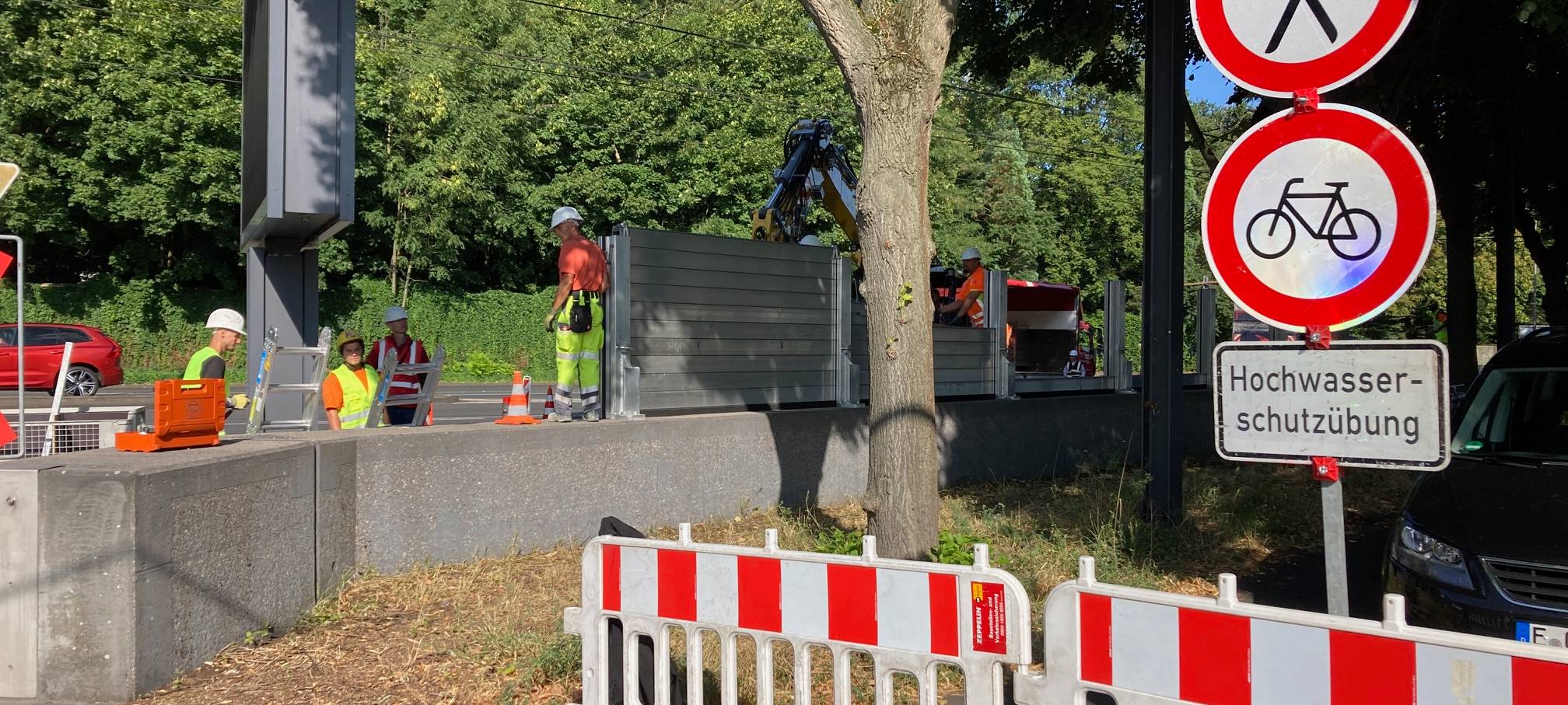 Hochwasserschutzübung zu Ende