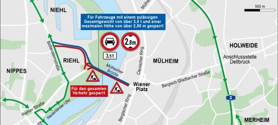 Alle Infos zur Sanierung der Mülheimer Brücke