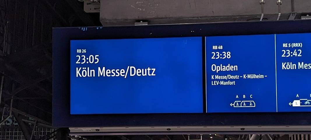 Kölner Hauptbahnhof bekommt neue Anzeigen