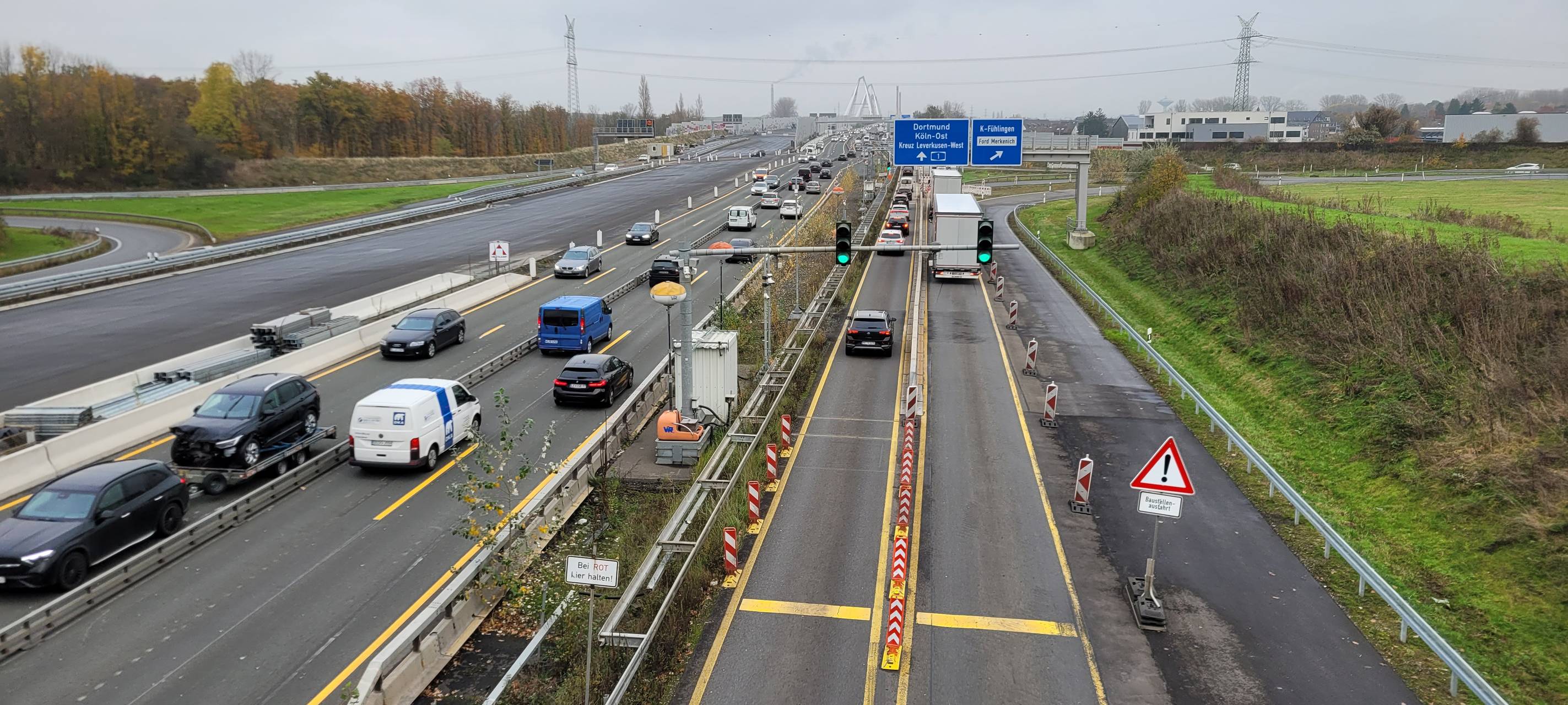 A1-Ausfahrt Niehl bis Sonntagabend gesperrt