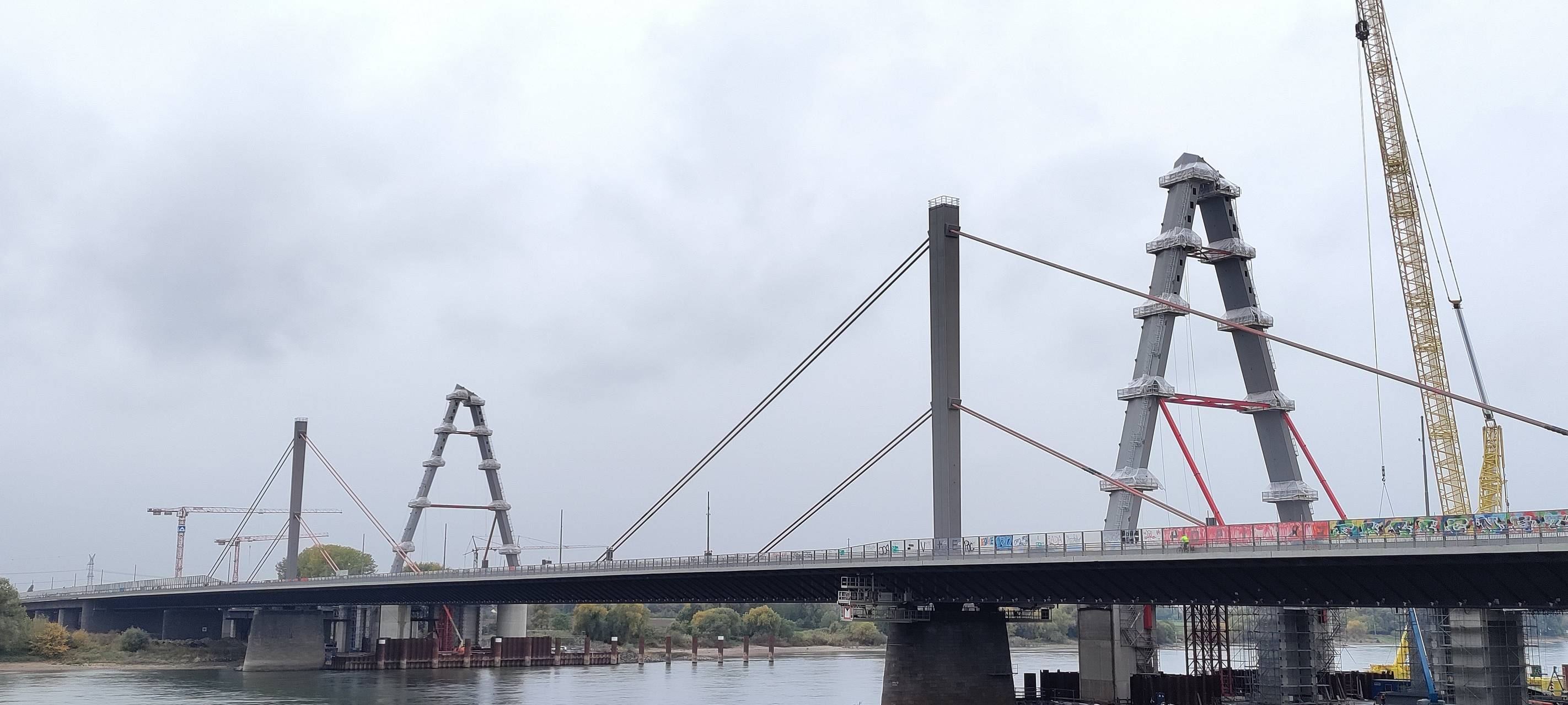 Rheinbrücken-Bauarbeiten: A1 heute Nacht gesperrt