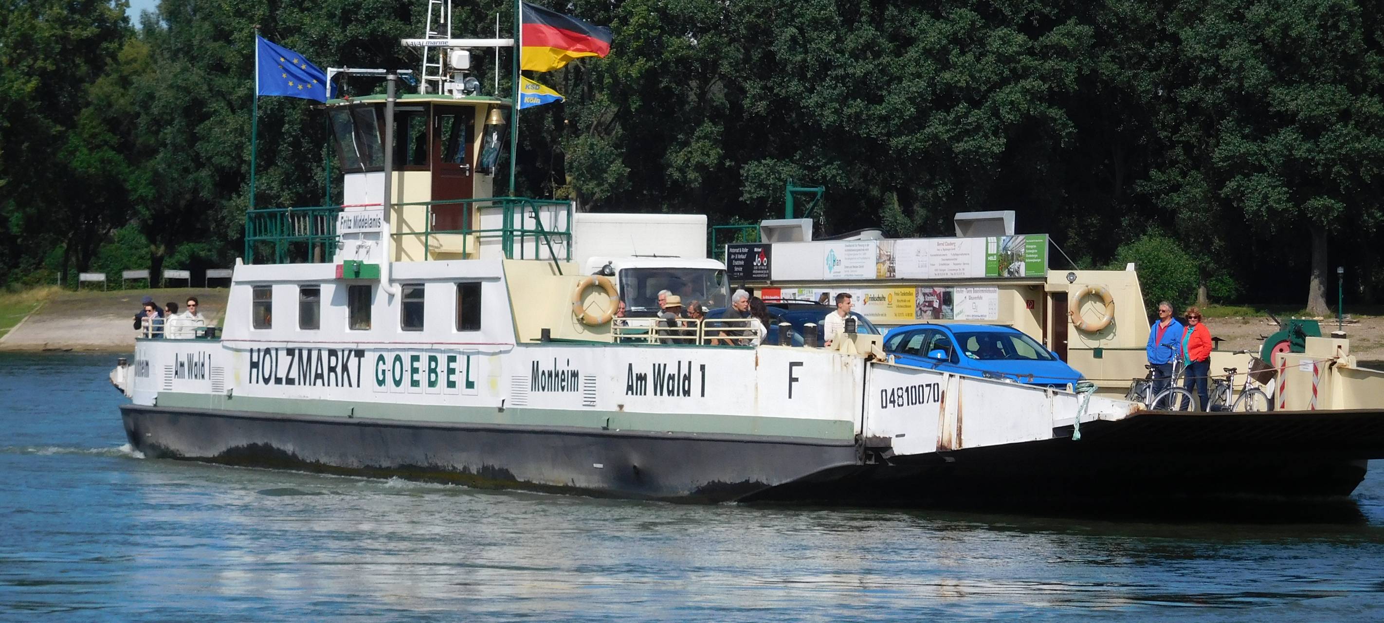 Rheinfähre zwischen Langel und Leverkusen defekt