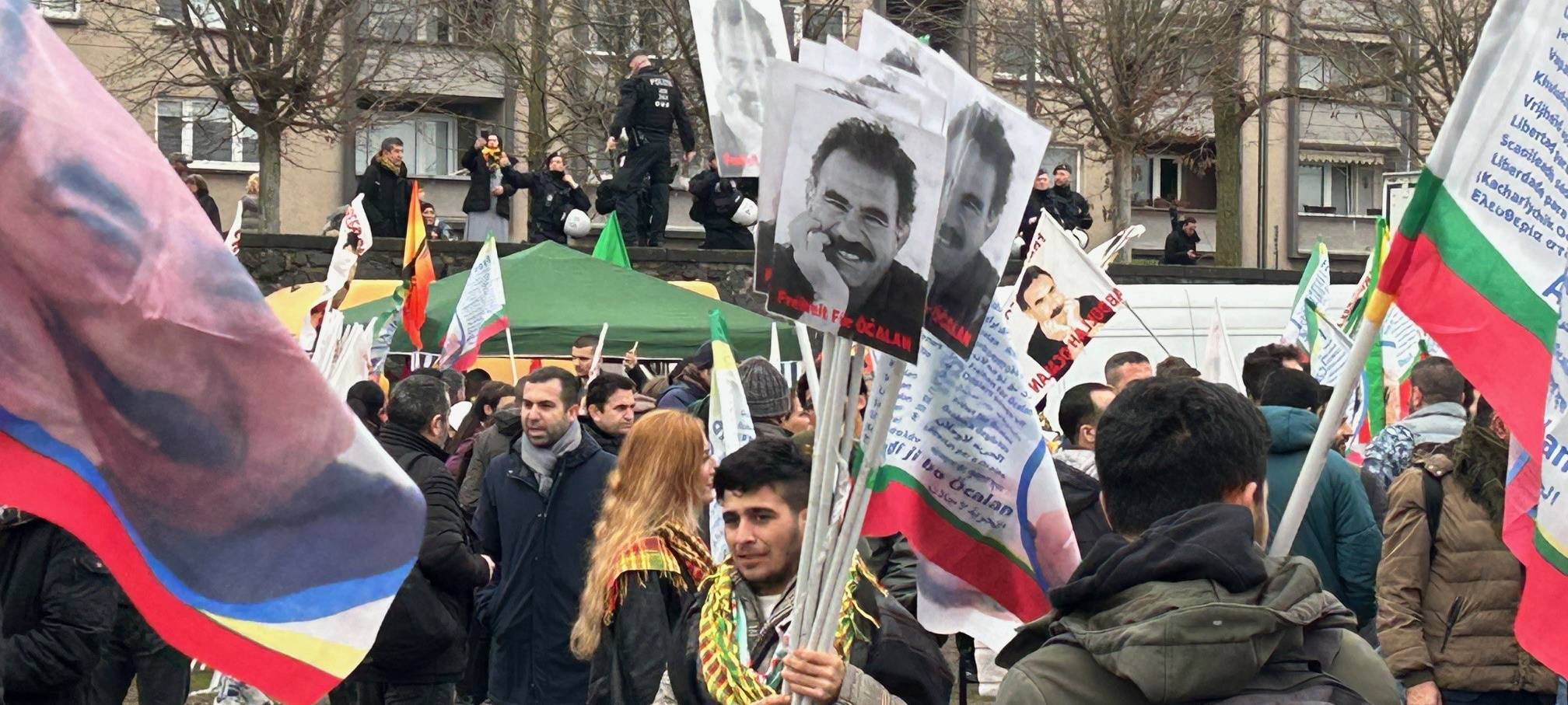 Pro-kurdische Demonstration auf der Deutzer Werft