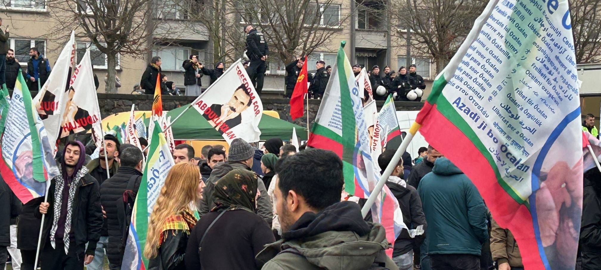 Pro-kurdische Demonstration auf der Deutzer Werft