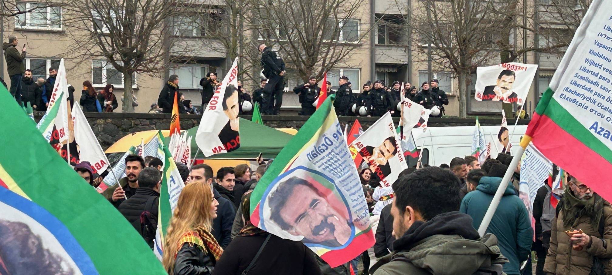 Pro-kurdische Demonstration auf der Deutzer Werft