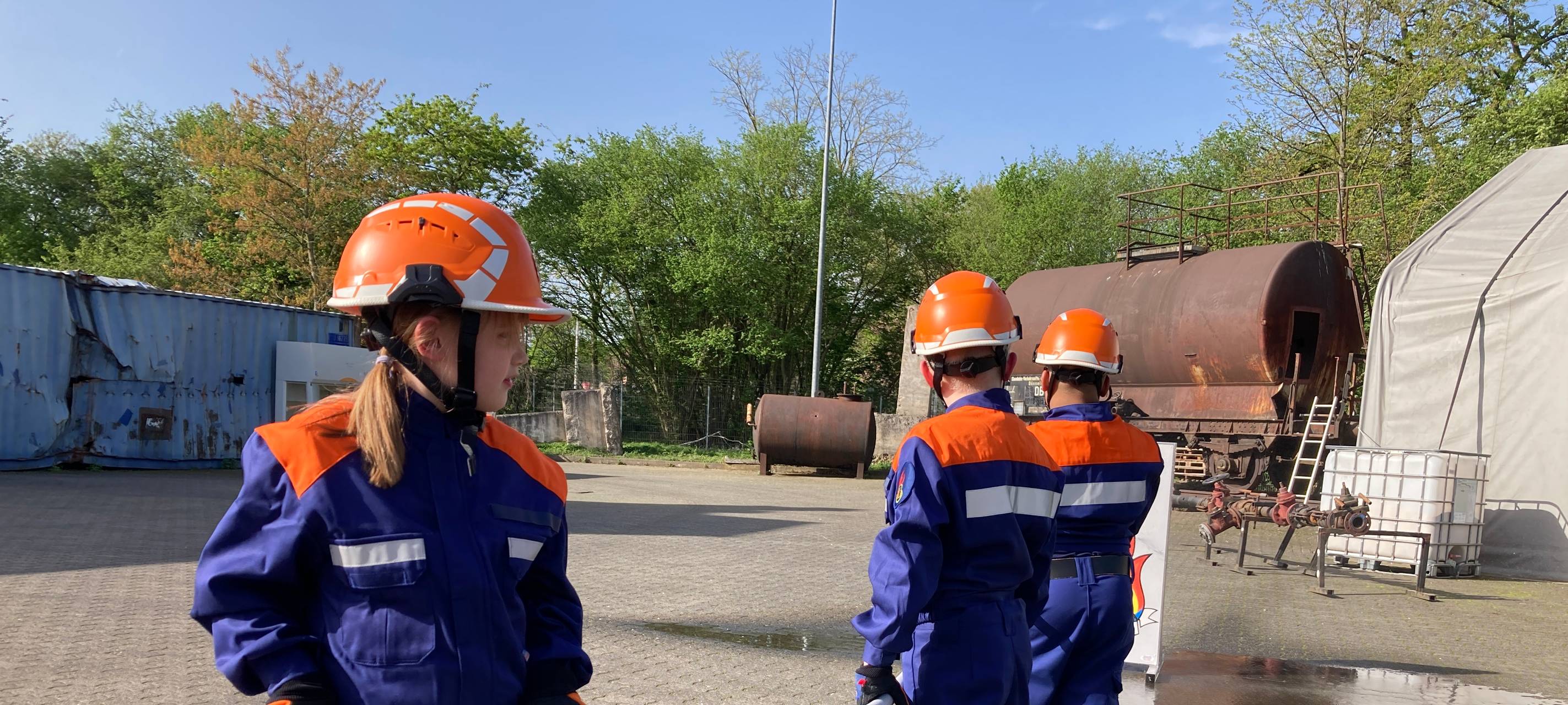 Kinderfeuerwehr übt für den Einsatz