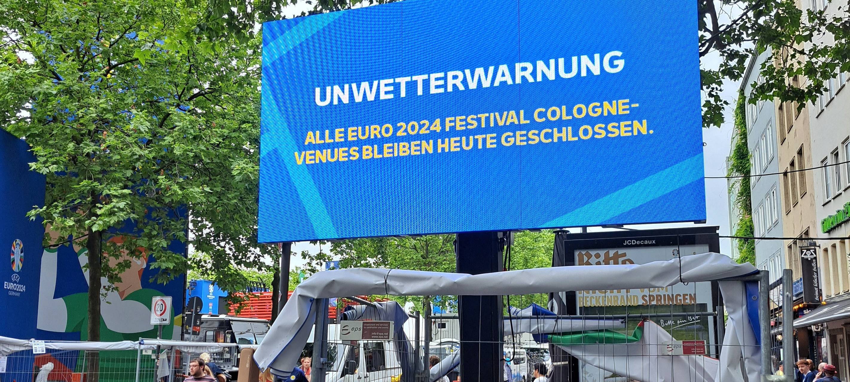 Alle EM-Events wegen Unwetterwarnung abgesagt