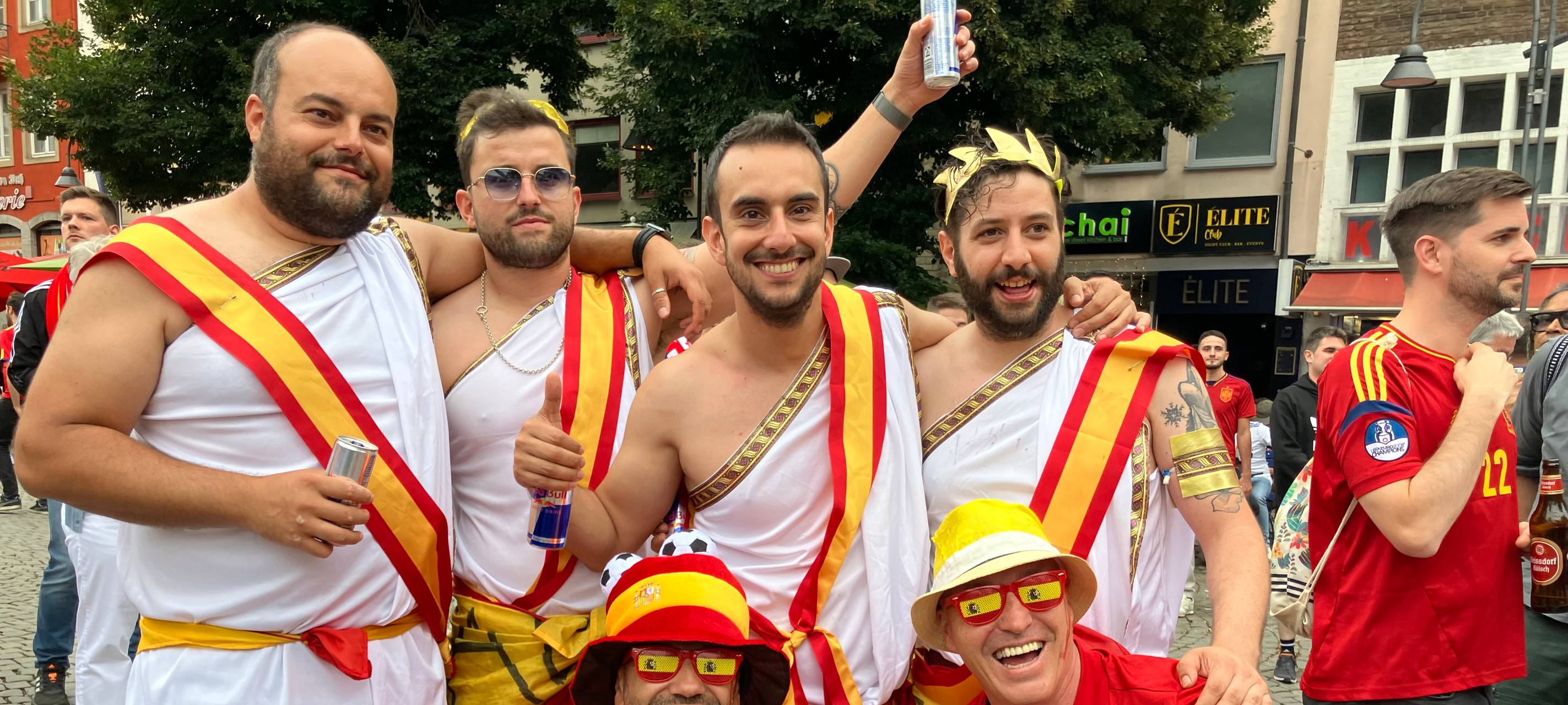 Friedliches EM-Spiel zwischen Spanien und Georgien in Köln