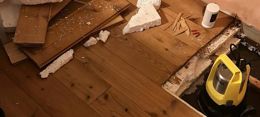 Nasse Häuser in Porz Lind