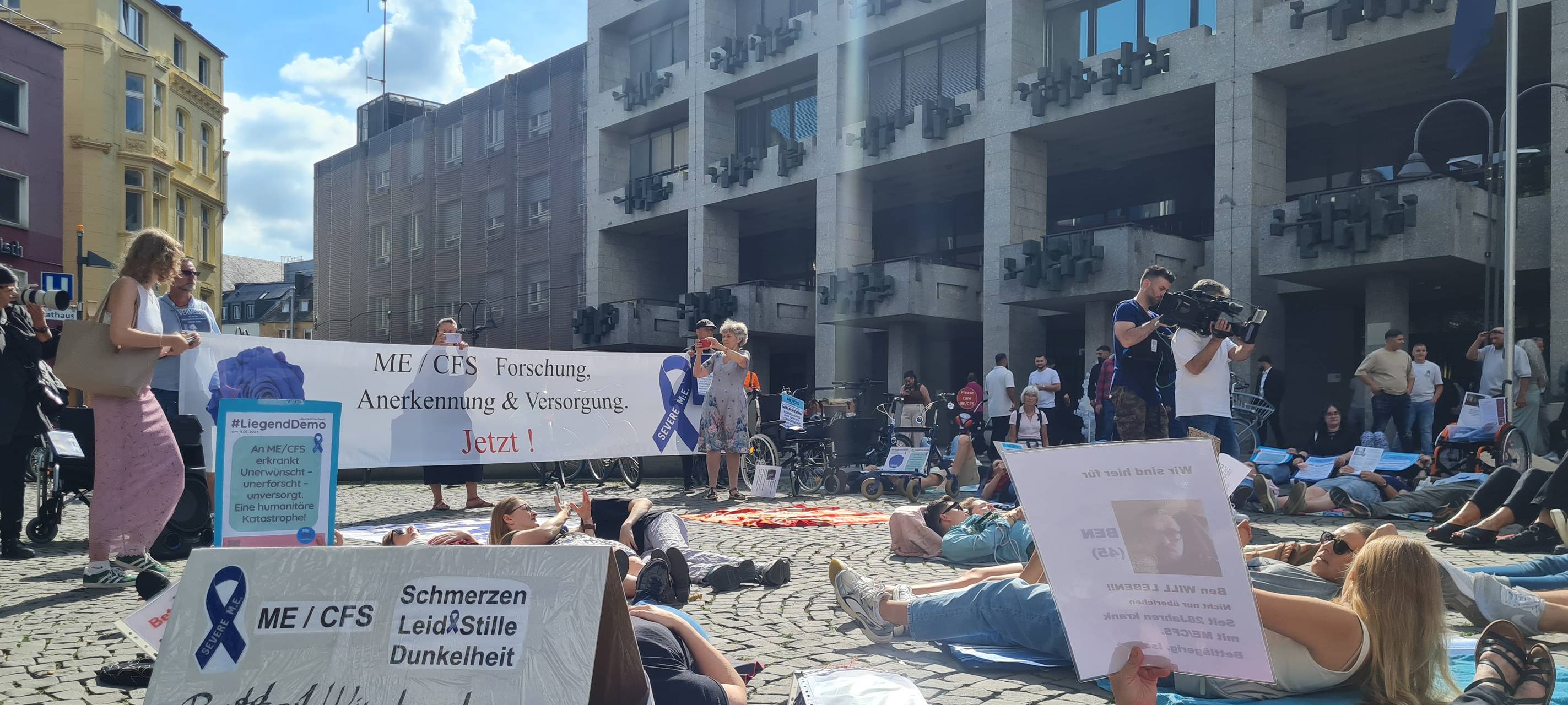 Rollstuhldemo in der City