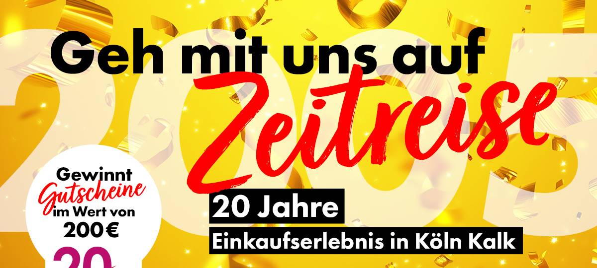 Die Köln Arcaden feiern 20-jähriges Jubiläum