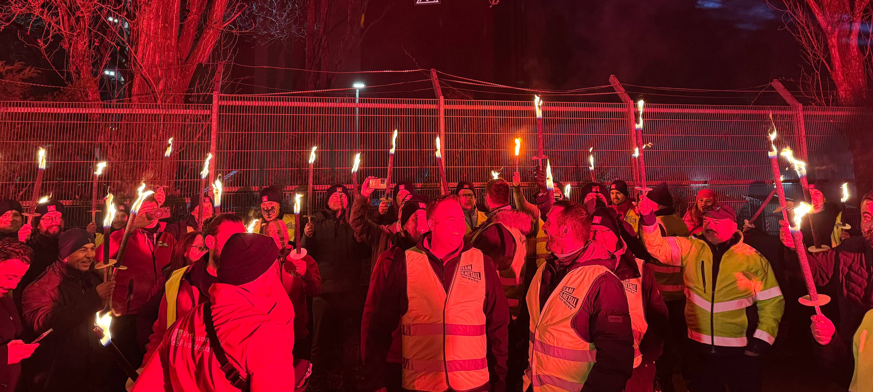 Protestaktion bei Ford in Köln