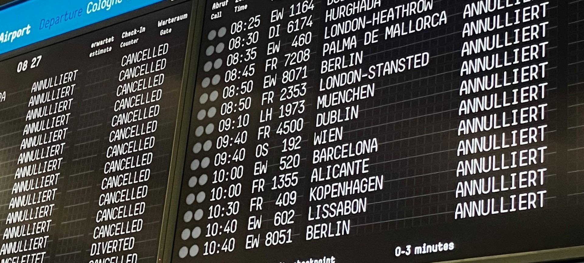 Warnstreik am Flughafen: Auswirkungen auf den Flugverkehr