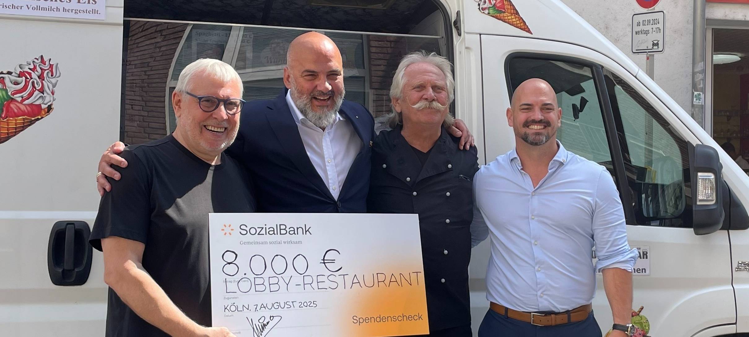 Grillfest und Spende über 8000 Euro für Lore-Restaurant