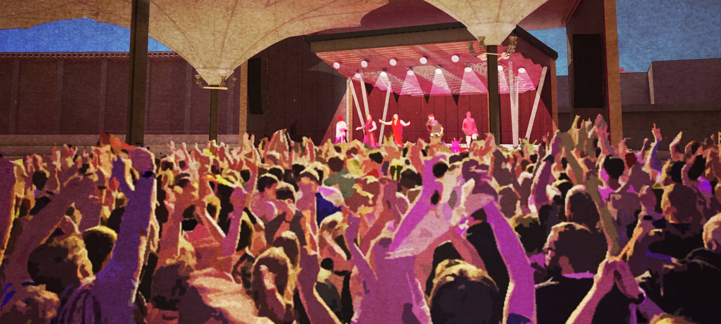 Tanzbrunnen wird nach "Abriss-Party" saniert