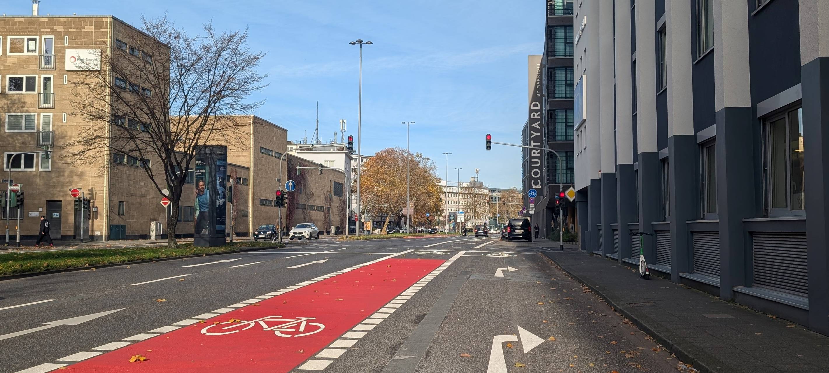 Neue Fahrradspur auf Turiner Straße