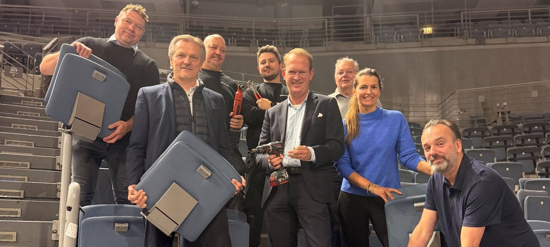 Neue Sitze für die Arena