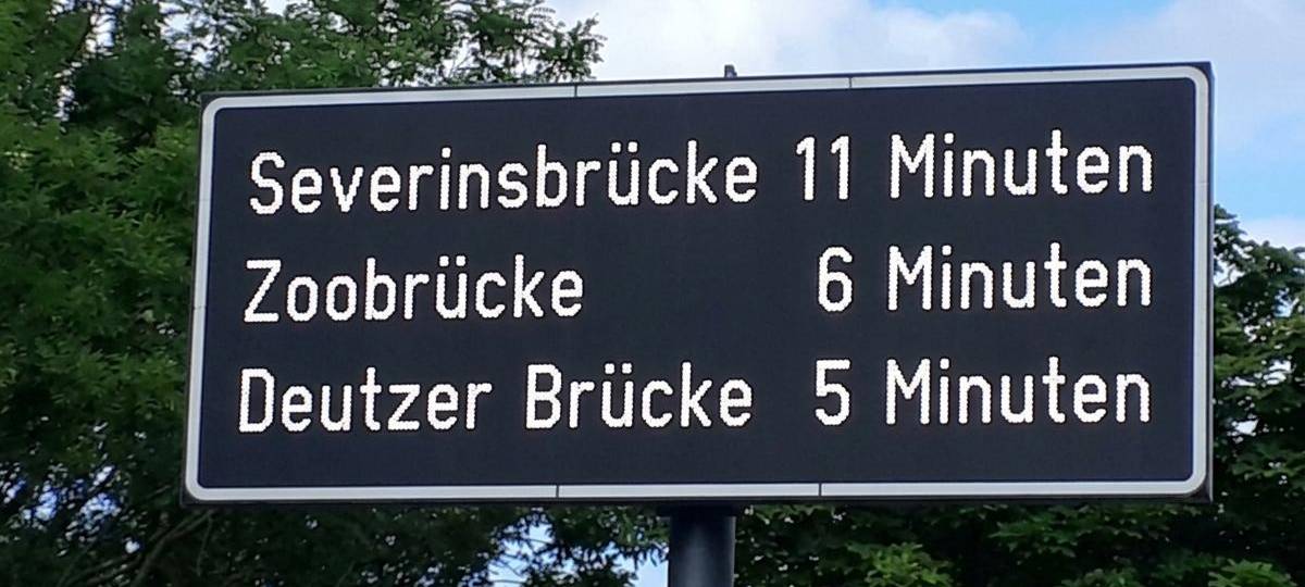 Stadt Köln will Brückenleitsystem dauerhaft anbieten
