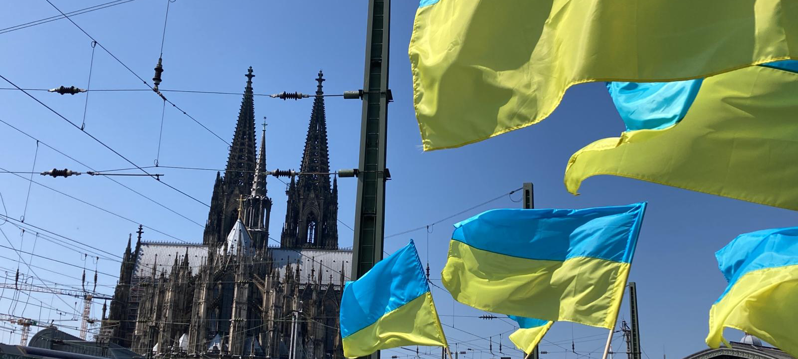 Demo für die Ukraine in Köln