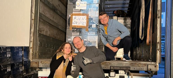 Generatoren auf dem Weg von Köln in die Ukraine