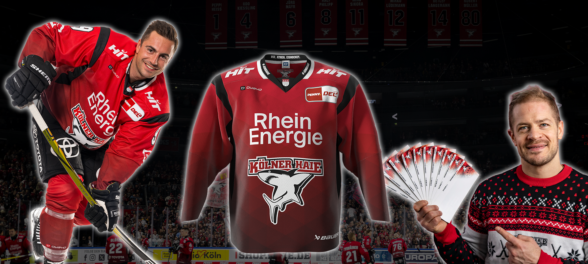 Lichtblicke-Auktion: 2 Heimspiel Tickets für die Kölner Haie + Trikot + Schläger